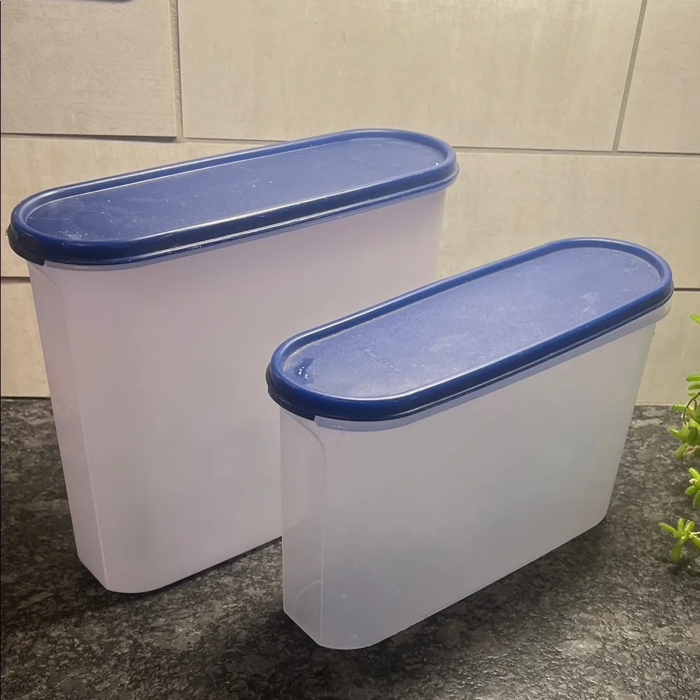 Vintage Tupperware Blue Modular Mates. Stacking. Like new.